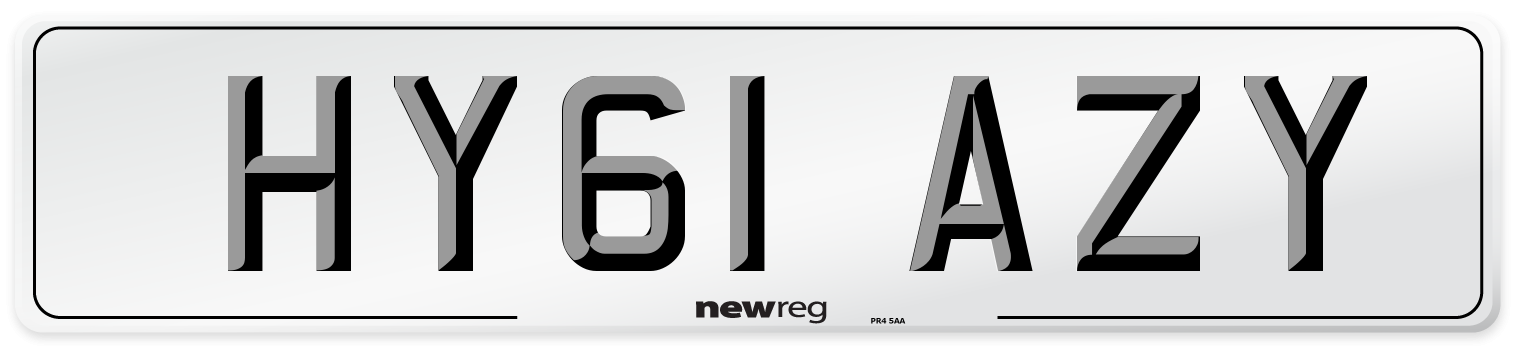 HY61 AZY Number Plate from New Reg